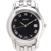 グッチ Gクラス 腕時計 5500M クオーツ ブラック文字盤 ステンレススチール メンズ GUCCI 【中古】